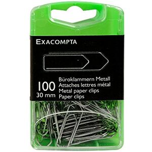 Exacompta Boîte de 100 Trombones attaches lettres métal 30mm - Publicité Exacompta Boîte de 100 Trombones attaches lettres métal 30mm - Publicité