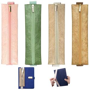 Realand Lot de 4 porte-stylos réglables avec fermeture éclair et bande élastique pour livre, journal, planificateur, 4 couleurs A, 5 cm x 18.5 cm, Moderne - Publicité Realand Lot de 4 porte-stylos réglables avec fermeture éclair et bande élastique pour livre, journal, planificateur, 4 couleurs A, 5 cm x 18.5 cm, Moderne - Publicité