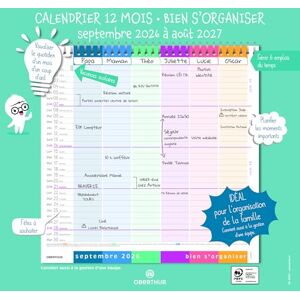 Oberthur 1 Calendrier d'organisation 12 mois Septembre 2026 à Août 2076 Format 30 x 30 cm - Publicité Oberthur 1 Calendrier d'organisation 12 mois Septembre 2026 à Août 2076 Format 30 x 30 cm - Publicité
