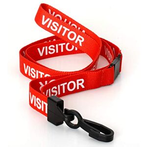 CKB LTD® Lot de 20 Rouge Visit Courroie tour de cou avec Lanière à Clip Plastique en Rotatif pour Cou Cordons de Badge de Bureau Carte de Visite étiquette pour nom Porte-Badge D'identification - Publicité CKB LTD® Lot de 20 Rouge Visit Courroie tour de cou avec Lanière à Clip Plastique en Rotatif pour Cou Cordons de Badge de Bureau Carte de Visite étiquette pour nom Porte-Badge D'identification - Publicité