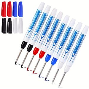 Wzone 8pcs Crayon Chantier, Marqueur de Trou Profond, Stylo Marqueur Indélébile à Pointe Fine de 30 mm, Outil de Marquage Construction Dessin Faire Scribering - Publicité Wzone 8pcs Crayon Chantier, Marqueur de Trou Profond, Stylo Marqueur Indélébile à Pointe Fine de 30 mm, Outil de Marquage Construction Dessin Faire Scribering - Publicité