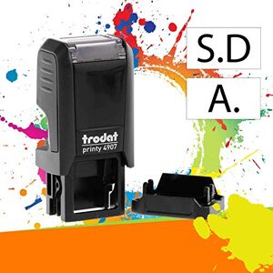Trodat Printy 4907 Tampon Encreur Professionnel Automatique 1 ligne À Personnaliser Empreinte 13 x 6 mm Offerte (Noir) - Publicité Trodat Printy 4907 Tampon Encreur Professionnel Automatique 1 ligne À Personnaliser Empreinte 13 x 6 mm Offerte (Noir) - Publicité