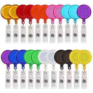 BOELLRUNO 22 Pièces Porte badge Multicolore Enrouleur Badge Rétractable Porte-Badges Badge Holder avec clip Porte-cartes Translucides Pour Cartes Badges Carte D'identité (A) - Publicité BOELLRUNO 22 Pièces Porte badge Multicolore Enrouleur Badge Rétractable Porte-Badges Badge Holder avec clip Porte-cartes Translucides Pour Cartes Badges Carte D'identité (A) - Publicité