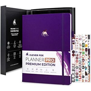 Clever Fox Planner Pro Premium – Luxueux planificateur hebdomadaire et mensuel avec organisateur de budget pour la productivité et les objectifs, non daté, A4 (violet) - Publicité Clever Fox Planner Pro Premium – Luxueux planificateur hebdomadaire et mensuel avec organisateur de budget pour la productivité et les objectifs, non daté, A4 (violet) - Publicité