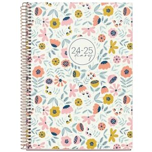 Miquelrius Agenda 18 mois 24-25, de juillet 2024 à décembre 2025, format plus 155 x 213 mm, vue hebdomadaire, spirale métallique cuivre, couverture en carton doublé, espagnol, anglais et portugais, - Publicité Miquelrius Agenda 18 mois 24-25, de juillet 2024 à décembre 2025, format plus 155 x 213 mm, vue hebdomadaire, spirale métallique cuivre, couverture en carton doublé, espagnol, anglais et portugais, - Publicité