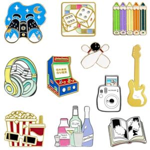 Mayplous 11 pièces Badges en émail Insignes broches broches Épingles à badge en métal Accessoire de mode pour femme adolescente Convient pour les sacs de vêtements vestes artisanat bricolage (Entertainment) - Publicité Mayplous 11 pièces Badges en émail Insignes broches broches Épingles à badge en métal Accessoire de mode pour femme adolescente Convient pour les sacs de vêtements vestes artisanat bricolage (Entertainment) - Publicité