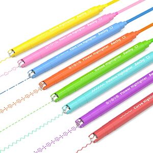 AECHY Lot de 8 surligneurs à double pointe 6 motifs différents et 8 couleurs Ligne fine 0,4 mm et pointe large de 4 mm Pour cahiers, planificateurs, journaux et fournitures scolaires - Publicité AECHY Lot de 8 surligneurs à double pointe 6 motifs différents et 8 couleurs Ligne fine 0,4 mm et pointe large de 4 mm Pour cahiers, planificateurs, journaux et fournitures scolaires - Publicité