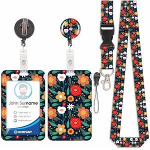Viojrlly Porte Badge avec Cordon Tour De Cou avec Porte-Cartes, Porte Cartes avec Enrouleurs de Badge Rétractable, Détachable Lanyard, Swivel Lobster Clasp, pour porte badges d'Identification (Fleur) - Publicité Viojrlly Porte Badge avec Cordon Tour De Cou avec Porte-Cartes, Porte Cartes avec Enrouleurs de Badge Rétractable, Détachable Lanyard, Swivel Lobster Clasp, pour porte badges d'Identification (Fleur) - Publicité