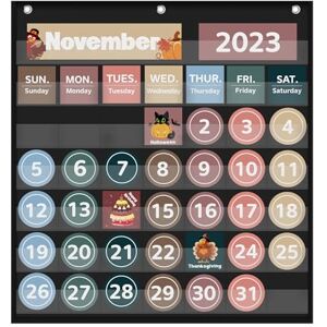 Boczif Calendrier mensuel de poche pour la salle de classe, avec 88 cartes, jours de la semaine imprimés, matériel indispensable pour les enseignants qui s'adapte à tous les établissements scolaires (noir) - Publicité Boczif Calendrier mensuel de poche pour la salle de classe, avec 88 cartes, jours de la semaine imprimés, matériel indispensable pour les enseignants qui s'adapte à tous les établissements scolaires (noir) - Publicité