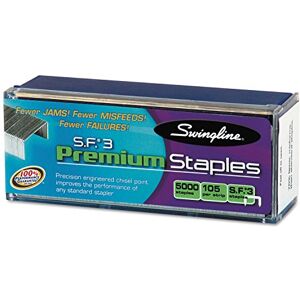 Swingline S.f. 3 Premium Ciseau à point 105 comptez demi-bande Agrafes, 5000/Box - Publicité Swingline S.f. 3 Premium Ciseau à point 105 comptez demi-bande Agrafes, 5000/Box - Publicité