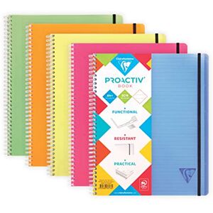 Clairefontaine 328176C Proactiv'Book Cahier-Trieur à Spirale Perforé A4+ 22,5x29,7 cm 160 Pages Détachables Lignées Cadrées avec Marge Papier Blanc 90 g Couverture Polypro Couleur Aléatoire - Publicité Clairefontaine 328176C Proactiv'Book Cahier-Trieur à Spirale Perforé A4+ 22,5x29,7 cm 160 Pages Détachables Lignées Cadrées avec Marge Papier Blanc 90 g Couverture Polypro Couleur Aléatoire - Publicité
