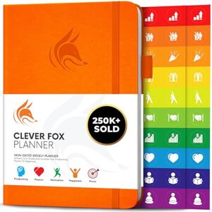 Clever Fox Planificateur Agenda Personnel pour Booster Productivité, Motivation, Attention, Bonheur de Vie, Succès et Atteindre vos Objectifs – Journal du Quotidien et Hebdomadaire Orange - Publicité Clever Fox Planificateur Agenda Personnel pour Booster Productivité, Motivation, Attention, Bonheur de Vie, Succès et Atteindre vos Objectifs – Journal du Quotidien et Hebdomadaire Orange - Publicité