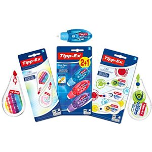 BIC Tipp-Ex Correction Set de Rubans Correcteurs avec 5 Mini Pocket Mouse (2 Décors assortis et 3 Couleurs fantaisies) et 3 Micro Tape Twist Couleurs assorties, Lot de 8 - Publicité BIC Tipp-Ex Correction Set de Rubans Correcteurs avec 5 Mini Pocket Mouse (2 Décors assortis et 3 Couleurs fantaisies) et 3 Micro Tape Twist Couleurs assorties, Lot de 8 - Publicité