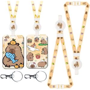 EduPlayte 2 PCS Capybara Porte Badge, Capybara Cordon Tour de Cou avec Porte-cartes, Capybara Lanyard Strap Neck avec Swivel Lobster Clasp avec Poche Zippée pour Carte d'identité (Capybara Fish) - Publicité EduPlayte 2 PCS Capybara Porte Badge, Capybara Cordon Tour de Cou avec Porte-cartes, Capybara Lanyard Strap Neck avec Swivel Lobster Clasp avec Poche Zippée pour Carte d'identité (Capybara Fish) - Publicité