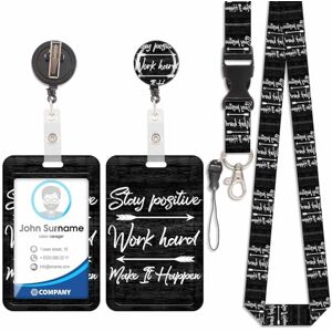 Viojrlly Porte Badge avec Cordon Tour De Cou avec Porte-Cartes, Porte Cartes avec Enrouleurs de Badge Rétractable, Détachable Lanyard, Swivel Lobster Clasp, pour porte badges d'Identification (Noir) - Publicité Viojrlly Porte Badge avec Cordon Tour De Cou avec Porte-Cartes, Porte Cartes avec Enrouleurs de Badge Rétractable, Détachable Lanyard, Swivel Lobster Clasp, pour porte badges d'Identification (Noir) - Publicité
