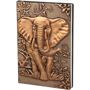 YHH A5 Carnet Ligné Couverture Rigide, Ancien Journal Intime Vintage Cuir Notebook Lined Cahier de Voyage Calepin Bloc Notes Fait Main, Beau Cadeau Homme Femme Ado 3D Éléphant Cuivre - Publicité YHH A5 Carnet Ligné Couverture Rigide, Ancien Journal Intime Vintage Cuir Notebook Lined Cahier de Voyage Calepin Bloc Notes Fait Main, Beau Cadeau Homme Femme Ado 3D Éléphant Cuivre - Publicité