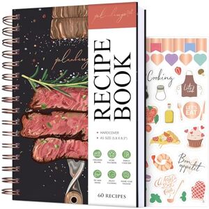 PLANBERRY Livre de recettes – Livre de cuisine vierge à couverture rigide à écrire dans vos propres recettes – Journal de cuisine vide à remplir – Carnet de recettes familial vierge – 60 recettes, 14 - Publicité PLANBERRY Livre de recettes – Livre de cuisine vierge à couverture rigide à écrire dans vos propres recettes – Journal de cuisine vide à remplir – Carnet de recettes familial vierge – 60 recettes, 14 - Publicité