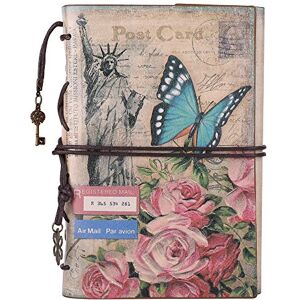 MALEDEN Carnet en cuir , vintage, carnet à croquis classique, rechargeable, pour filles et garçons avec du papier vierge et pochette à fermeture éclair fleurs - Publicité MALEDEN Carnet en cuir , vintage, carnet à croquis classique, rechargeable, pour filles et garçons avec du papier vierge et pochette à fermeture éclair fleurs - Publicité