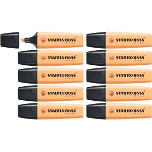 STABILO BOSS ORIGINAL Pastel Surligneur Lot x 10 surligneurs sorbet abricot - Publicité STABILO BOSS ORIGINAL Pastel Surligneur Lot x 10 surligneurs sorbet abricot - Publicité