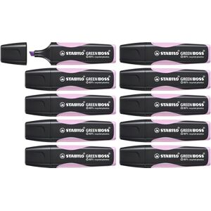 STABILO Surligneur GREEN BOSS Pastel Lot x 10 surligneurs ecoresponsables Brume de lilas - Publicité STABILO Surligneur GREEN BOSS Pastel Lot x 10 surligneurs ecoresponsables Brume de lilas - Publicité