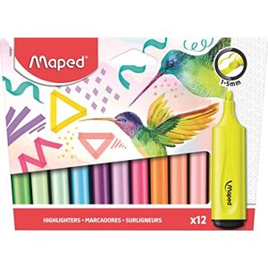 Maped 12 Surligneurs Fluo’Peps Classic aux Couleurs Éclatantes Surligneurs Longue Durée pour Usage Scolaire et Professionnel Pack de 12 Couleurs Fluo et Pastel - Publicité Maped 12 Surligneurs Fluo’Peps Classic aux Couleurs Éclatantes Surligneurs Longue Durée pour Usage Scolaire et Professionnel Pack de 12 Couleurs Fluo et Pastel - Publicité