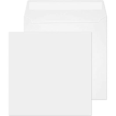 Blake Everyday enveloppe (16 x 16cm) lot de 500 unités 100 GSM enveloppes blanches à bande protectrice certifié PEFC et écologique enveloppe mariage enveloppes carrées Modèle 0160PS - Publicité Blake Everyday enveloppe (16 x 16cm) lot de 500 unités 100 GSM enveloppes blanches à bande protectrice certifié PEFC et écologique enveloppe mariage enveloppes carrées Modèle 0160PS - Publicité
