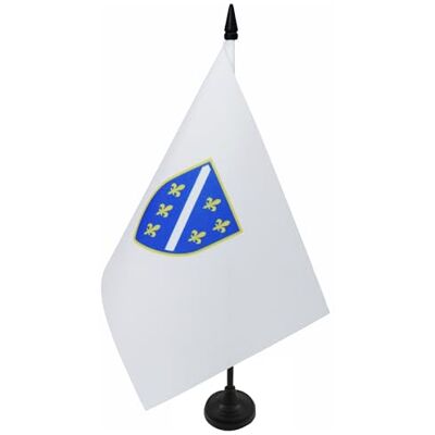 AZ FLAG Drapeau De Table Bosnie-Herzégovine 1992-1998 21x14 cm Petit Drapeau Bosnien Ancien De Bureau 100% Polyester Avec Hampe De 25cm Et Socle En Plastique Noir - Publicité AZ FLAG Drapeau De Table Bosnie-Herzégovine 1992-1998 21x14 cm Petit Drapeau Bosnien Ancien De Bureau 100% Polyester Avec Hampe De 25cm Et Socle En Plastique Noir - Publicité