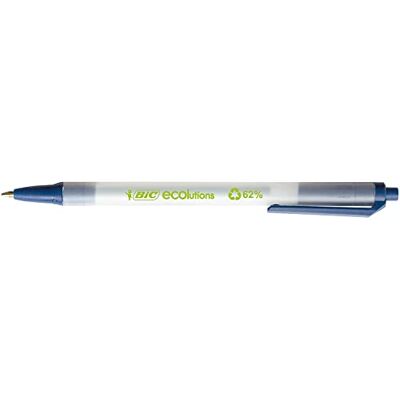 BIC Lot de 50 Stylos à bille rétractable ECOlutions Clic Stic bleu - Publicité BIC Lot de 50 Stylos à bille rétractable ECOlutions Clic Stic bleu - Publicité