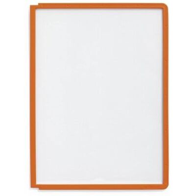 Durable 560609 Sherpa Vario Panel Plaque Pochette Polypropylène pour Document A4 avec Cadre Profilé Orange Lot de 5 - Publicité Durable 560609 Sherpa Vario Panel Plaque Pochette Polypropylène pour Document A4 avec Cadre Profilé Orange Lot de 5 - Publicité