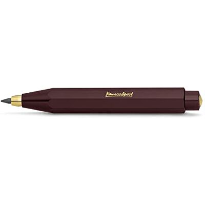 Kaweco Porte-mine classique sport de 3,2 mm 5B I en plastique de haute qualité au design octogonal à huit faces, porte-mine 10,5 cm, crayon d'impression rechargeable (Bordeaux) - Publicité Kaweco Porte-mine classique sport de 3,2 mm 5B I en plastique de haute qualité au design octogonal à huit faces, porte-mine 10,5 cm, crayon d'impression rechargeable (Bordeaux) - Publicité