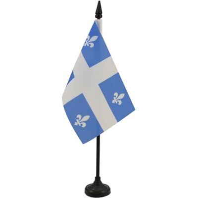 AZ FLAG Drapeau De Table Québec 15x10 cm Mini Drapeau Québécois De Bureau 100% Polyester Avec Hampe De 25cm Et Socle En Plastique Noir - Publicité AZ FLAG Drapeau De Table Québec 15x10 cm Mini Drapeau Québécois De Bureau 100% Polyester Avec Hampe De 25cm Et Socle En Plastique Noir - Publicité