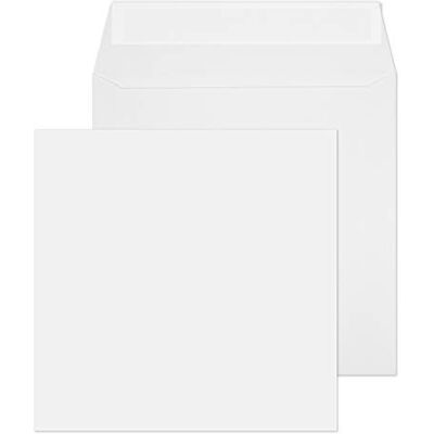 Blake Everyday enveloppe (14 x 14cm) lot de 500 unités 100 GSM enveloppes blanches à bande protectrice certifié PEFC et écologique enveloppe mariage enveloppes carrées Modèle 0140PS - Publicité Blake Everyday enveloppe (14 x 14cm) lot de 500 unités 100 GSM enveloppes blanches à bande protectrice certifié PEFC et écologique enveloppe mariage enveloppes carrées Modèle 0140PS - Publicité