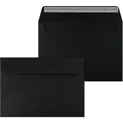 Netuno 20 enveloppes noires élégantes C5 162 x 229 mm 120g grande enveloppe rabat droit enveloppes colorées pour documents A5 lettres mariage anniversaire Noël invitations cartes de voeux - Publicité Netuno 20 enveloppes noires élégantes C5 162 x 229 mm 120g grande enveloppe rabat droit enveloppes colorées pour documents A5 lettres mariage anniversaire Noël invitations cartes de voeux - Publicité