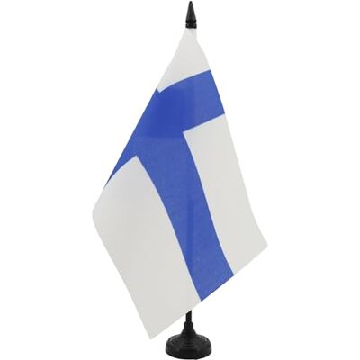 AZ FLAG Drapeau De Table Finlande 21x14 cm Petit Drapeau Finlandais De Bureau 100% Polyester Avec Hampe De 25cm Et Socle En Plastique Noir - Publicité AZ FLAG Drapeau De Table Finlande 21x14 cm Petit Drapeau Finlandais De Bureau 100% Polyester Avec Hampe De 25cm Et Socle En Plastique Noir - Publicité