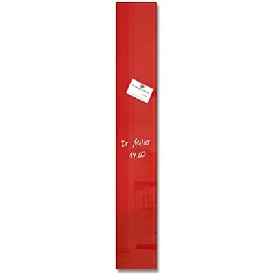 Sigel GL104 Tableau magnétique en verre premium, surface brillante, 12 x 78 cm, verre de sécurité, montage facile, 2 aimants néodyme inclus, rouge Artverum - Publicité Sigel GL104 Tableau magnétique en verre premium, surface brillante, 12 x 78 cm, verre de sécurité, montage facile, 2 aimants néodyme inclus, rouge Artverum - Publicité