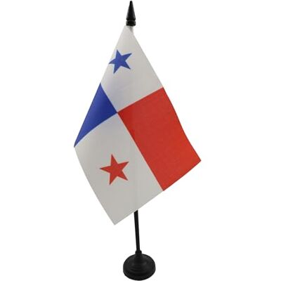 AZ FLAG Drapeau De Table Panama 15x10 cm Mini Drapeau Panaméen De Bureau 100% Polyester Avec Hampe De 25cm Et Socle En Plastique Noir - Publicité AZ FLAG Drapeau De Table Panama 15x10 cm Mini Drapeau Panaméen De Bureau 100% Polyester Avec Hampe De 25cm Et Socle En Plastique Noir - Publicité