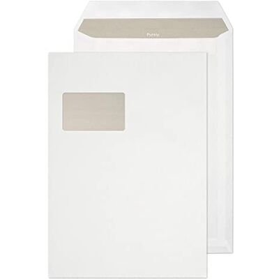 Blake Everyday enveloppe C4 (32.4 x 22.9cm) avec fenêtre lot de 250 unités 90 GSM enveloppes blanches autocollantes certifié PEFC et écologique enveloppe blanche Modèle FL2782 - Publicité Blake Everyday enveloppe C4 (32.4 x 22.9cm) avec fenêtre lot de 250 unités 90 GSM enveloppes blanches autocollantes certifié PEFC et écologique enveloppe blanche Modèle FL2782 - Publicité