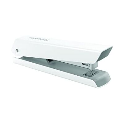 Fellowes Agrafeuse LX820, pleine bande pour le bureau, avec revêtement antimicrobien Microban®, pour agrafer jusqu'à 20 feuilles, compatible avec des agrafes 24/6 et 26/6 mm, Blanc, 5011101 - Publicité Fellowes Agrafeuse LX820, pleine bande pour le bureau, avec revêtement antimicrobien Microban®, pour agrafer jusqu'à 20 feuilles, compatible avec des agrafes 24/6 et 26/6 mm, Blanc, 5011101 - Publicité