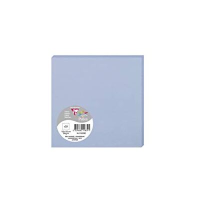 Clairefontaine Pollen 135x135 210g/m² - Bleu lavande - Lot de 4 cartes - Publicité Clairefontaine Pollen 135x135 210g/m² - Bleu lavande - Lot de 4 cartes - Publicité