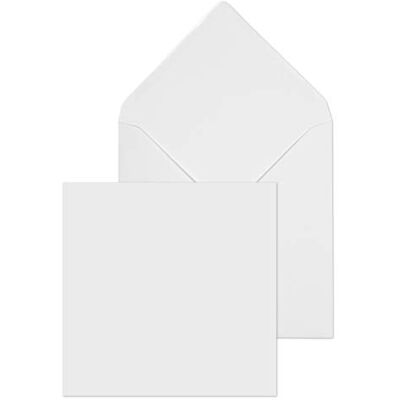 Blake Everyday enveloppe (13 x 13cm) lot de 500 unités 100 GSM enveloppes blanches gommées certifié PEFC enveloppe mariage enveloppes carrées Modèle ENV0130 - Publicité Blake Everyday enveloppe (13 x 13cm) lot de 500 unités 100 GSM enveloppes blanches gommées certifié PEFC enveloppe mariage enveloppes carrées Modèle ENV0130 - Publicité