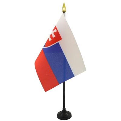 AZ FLAG Mini Drapeau Slovaquie De Table 15x10 cm Drapeau Slovaque De Bureau 100% Polyester Avec Hampe Pointe Dorée 25cm - Publicité AZ FLAG Mini Drapeau Slovaquie De Table 15x10 cm Drapeau Slovaque De Bureau 100% Polyester Avec Hampe Pointe Dorée 25cm - Publicité