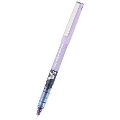 PILOT Hi-Tecpoint V5 Liquid Ink Roller Pen Purple Fine Point (Box of 12 units) - Publicité PILOT Hi-Tecpoint V5 Liquid Ink Roller Pen Purple Fine Point (Box of 12 units) - Publicité