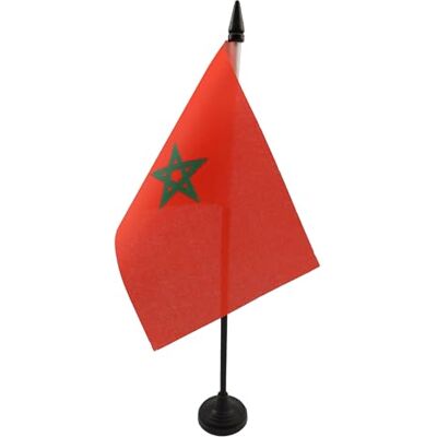 AZ FLAG Drapeau De Table Maroc 15x10 cm Mini Drapeau Marocain De Bureau 100% Polyester Avec Hampe De 25cm Et Socle En Plastique Noir - Publicité AZ FLAG Drapeau De Table Maroc 15x10 cm Mini Drapeau Marocain De Bureau 100% Polyester Avec Hampe De 25cm Et Socle En Plastique Noir - Publicité