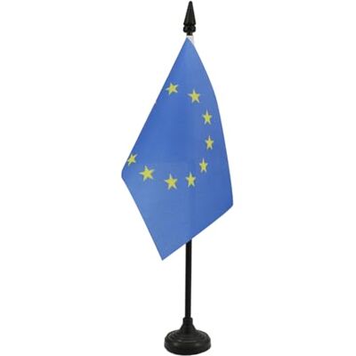 AZ FLAG Drapeau De Table Europe 15x10 cm Mini Drapeau Européen De Bureau 100% Polyester Avec Hampe De 25cm Et Socle En Plastique Noir - Publicité AZ FLAG Drapeau De Table Europe 15x10 cm Mini Drapeau Européen De Bureau 100% Polyester Avec Hampe De 25cm Et Socle En Plastique Noir - Publicité