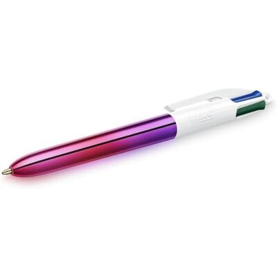 BIC 1 Stylo 4 Couleurs Classiques Décors Gradient Pointe Moyenne : 1 mm 1 Visuel Bleu - Publicité BIC 1 Stylo 4 Couleurs Classiques Décors Gradient Pointe Moyenne : 1 mm 1 Visuel Bleu - Publicité