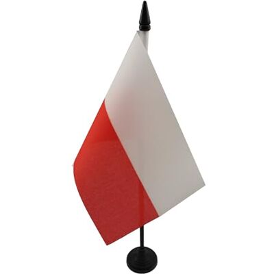 AZ FLAG Drapeau De Table Pologne 15x10 cm Mini Drapeau Polonais De Bureau 100% Polyester Avec Hampe De 25cm Et Socle En Plastique Noir - Publicité AZ FLAG Drapeau De Table Pologne 15x10 cm Mini Drapeau Polonais De Bureau 100% Polyester Avec Hampe De 25cm Et Socle En Plastique Noir - Publicité