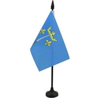 AZ FLAG Drapeau De Table Jeanne d'Arc 15x10 cm Mini Drapeau Des Armes De Jeanne D'Arc De Bureau 100% Polyester Avec Hampe De 25cm Et Socle En Plastique Noir - Publicité AZ FLAG Drapeau De Table Jeanne d'Arc 15x10 cm Mini Drapeau Des Armes De Jeanne D'Arc De Bureau 100% Polyester Avec Hampe De 25cm Et Socle En Plastique Noir - Publicité