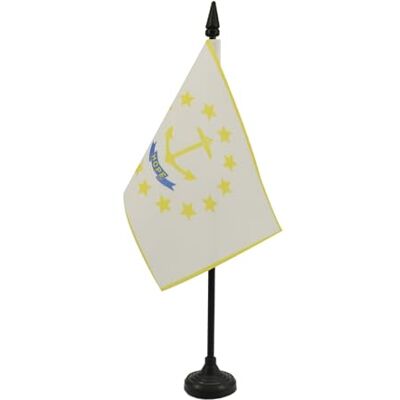 AZ FLAG Drapeau De Table Rhode Island 15x10 cm Mini Drapeau De L'État Américain Du Rhode Island De Bureau 100% Polyester Avec Hampe De 25cm Et Socle En Plastique Noir - Publicité AZ FLAG Drapeau De Table Rhode Island 15x10 cm Mini Drapeau De L'État Américain Du Rhode Island De Bureau 100% Polyester Avec Hampe De 25cm Et Socle En Plastique Noir - Publicité