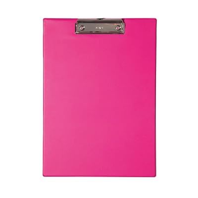 MAUL Porte-bloc A4 rose pince métal solide à suspendre maintien fiable 80 feuilles, œillet de suspension, écriture stable, idéal bureau école - Publicité MAUL Porte-bloc A4 rose pince métal solide à suspendre maintien fiable 80 feuilles, œillet de suspension, écriture stable, idéal bureau école - Publicité