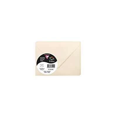 Clairefontaine 26540C Sachet de 5 Enveloppes Gommées Format 7,5x10cm 120g/m² Coloris Ivoire Invitation Evènements et Correspondance Gamme Pollen Papier Premium Lisse - Publicité Clairefontaine 26540C Sachet de 5 Enveloppes Gommées Format 7,5x10cm 120g/m² Coloris Ivoire Invitation Evènements et Correspondance Gamme Pollen Papier Premium Lisse - Publicité